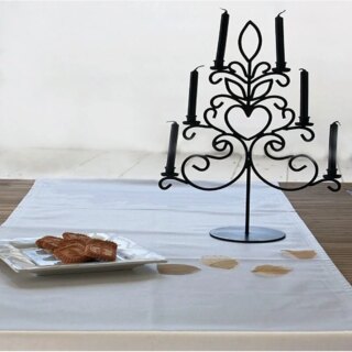 Fleur de Soleil - Chemin de table blanc