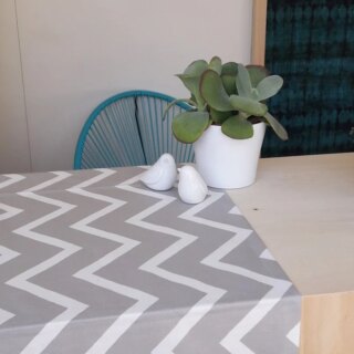 Fleur de Soleil - Chemin de table Chevrons beige