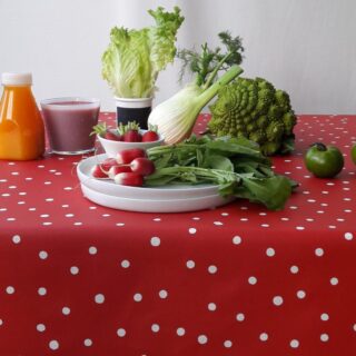 Fleur de Soleil - Chemin de table Confettis rouge