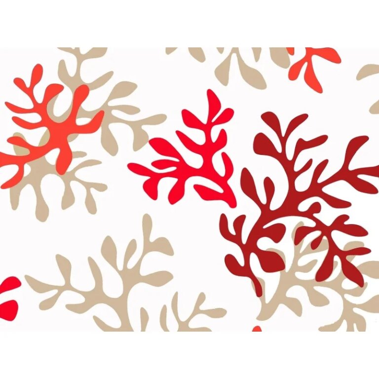 Fleur de Soleil - Chemin de table Corail rouge