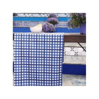 Fleur de Soleil - Chemin de table Guinguette bleu