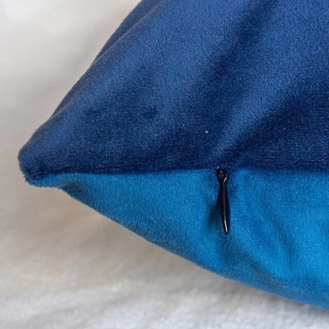 Fleur de Soleil - Coussin velours Bleu