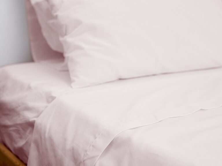 Dejorine - Drap plat en Percale de coton - Rose poudré – 270x300cm