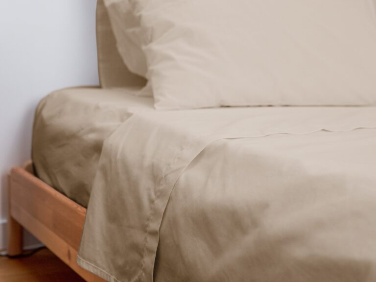 Dejorine - Drap plat en Percale de coton - Beige – 270x300cm