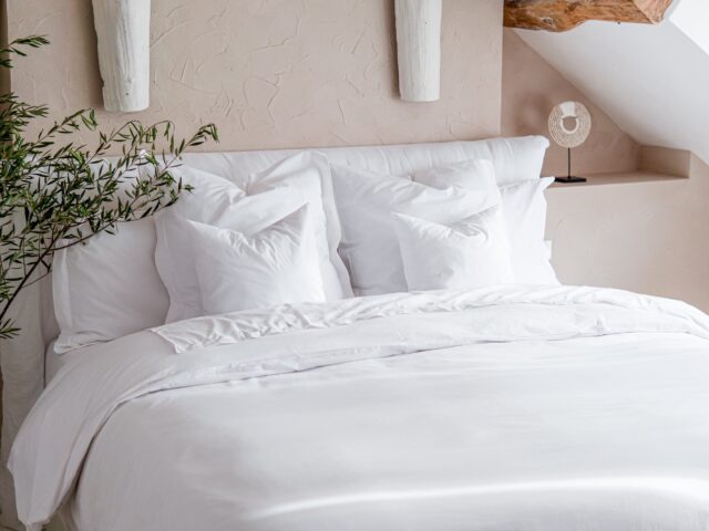 Dejorine - Housse de couette en Percale de coton - Blanc