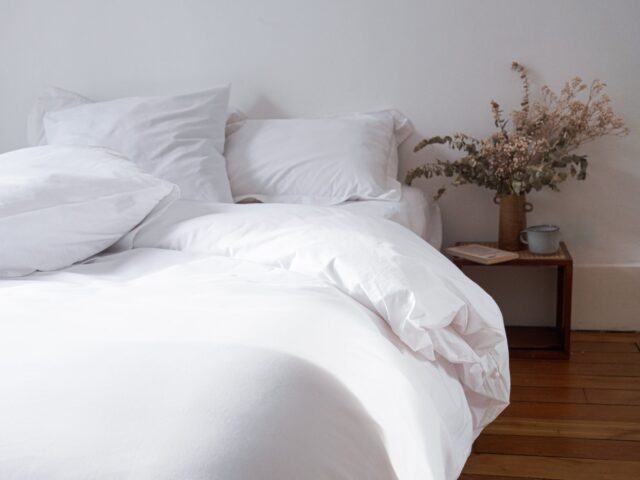 Dejorine - Housse de couette en Percale de coton - Blanc