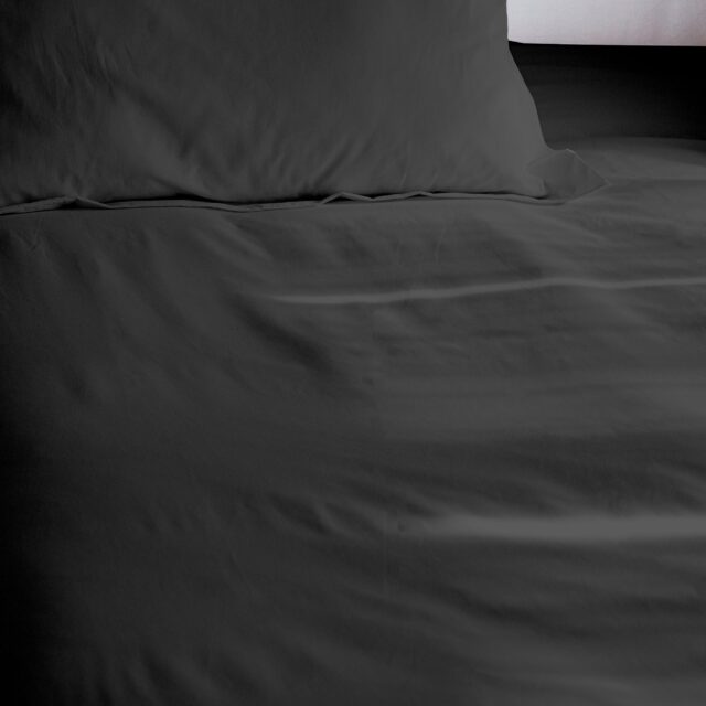 Dejorine - Housse de couette en Percale de coton - Gris anthracite