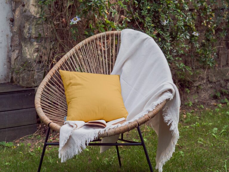 Dejorine - Housse de coussin unie en Coton - Jaune – 60x60cm / Standard