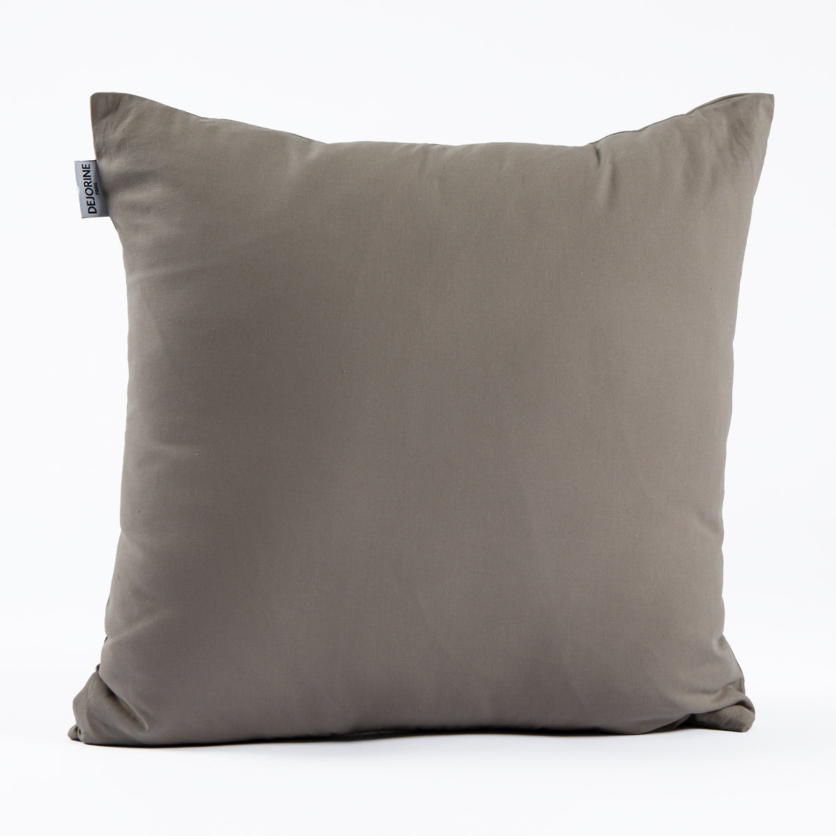 dejorine housse de coussin coton ecorce de noyer 4 Dejorine - Housse de coussin unie en Coton - Marron – 60x60cm / Standard