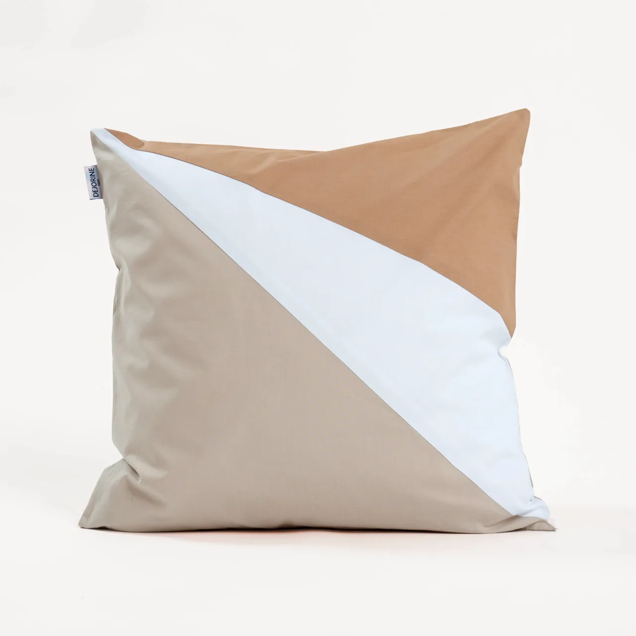 Dejorine - Housse de coussin Dagona Beige et Marron – 60x60cm