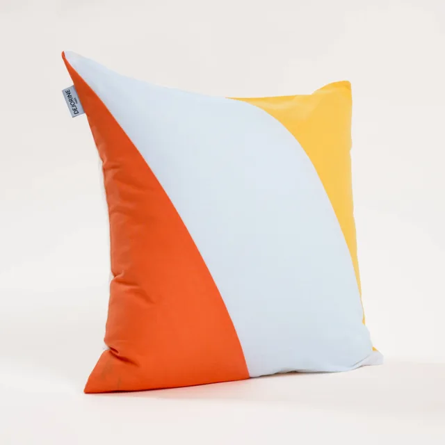 Dejorine - Housse de coussin Solis Jaune et Orange