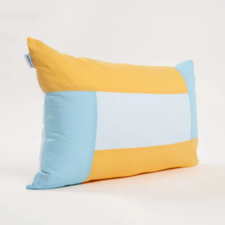 Dejorine - Housse de coussin Quadra Jaune et Bleu – 50x70cm