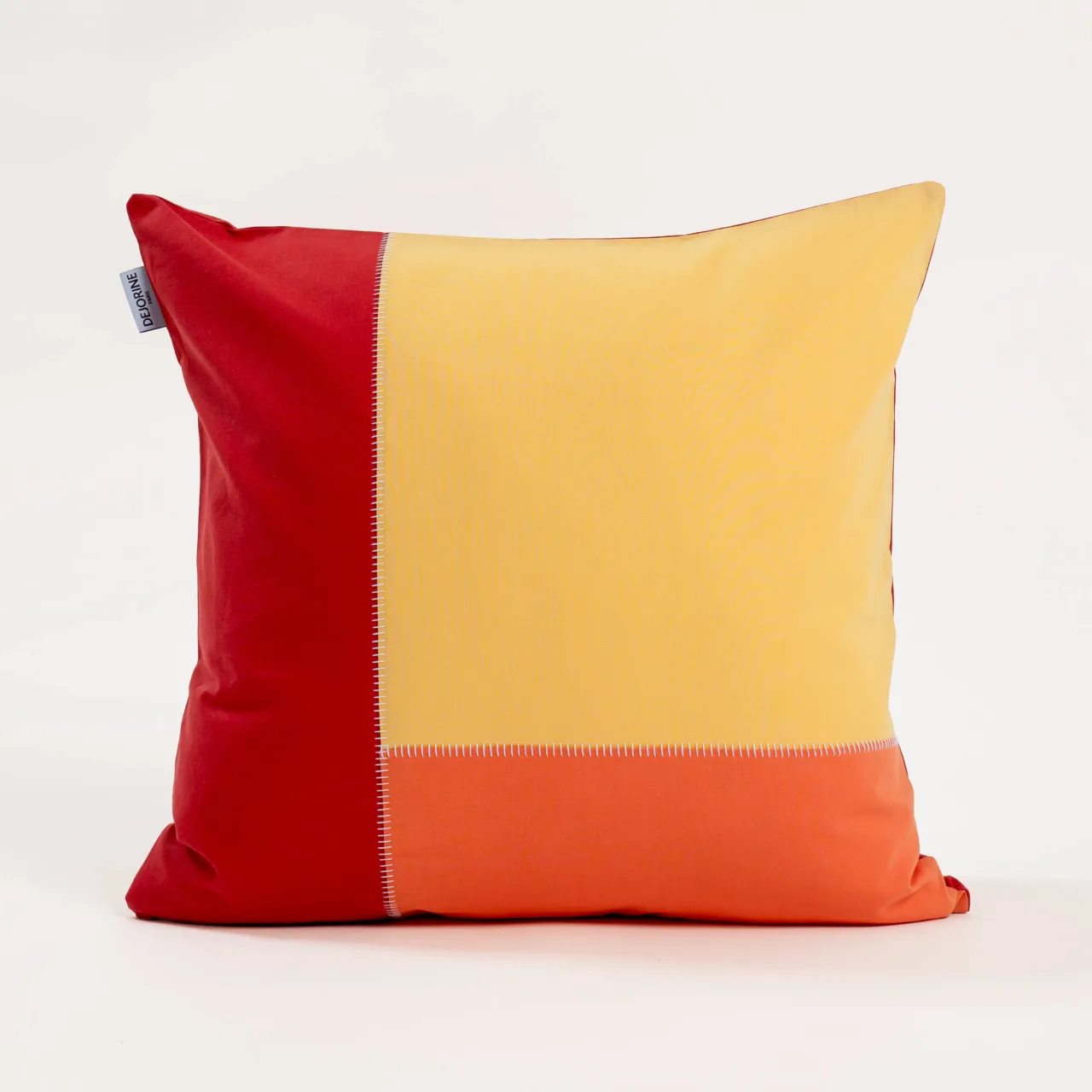 dejorine housse de coussin rouge orange jaune carree packshot 1 Dejorine - Housse de coussin Scala Carmen
