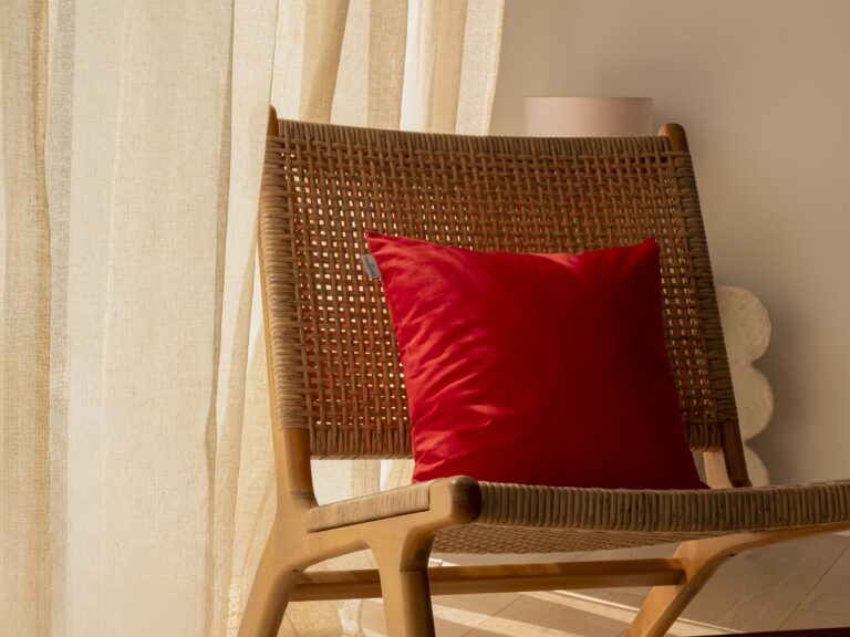 Dejorine - Housse de coussin unie en Coton - Rouge – 60x60cm / Standard