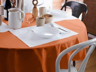 DEJORINE - Nappe de table Mensa Mandarine impériale