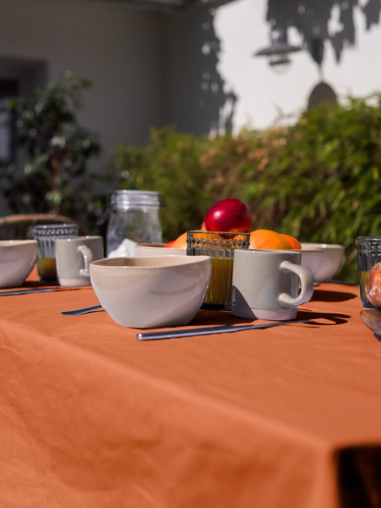 Dejorine - Nappe de table Mensa Mandarine impériale – 170x300cm