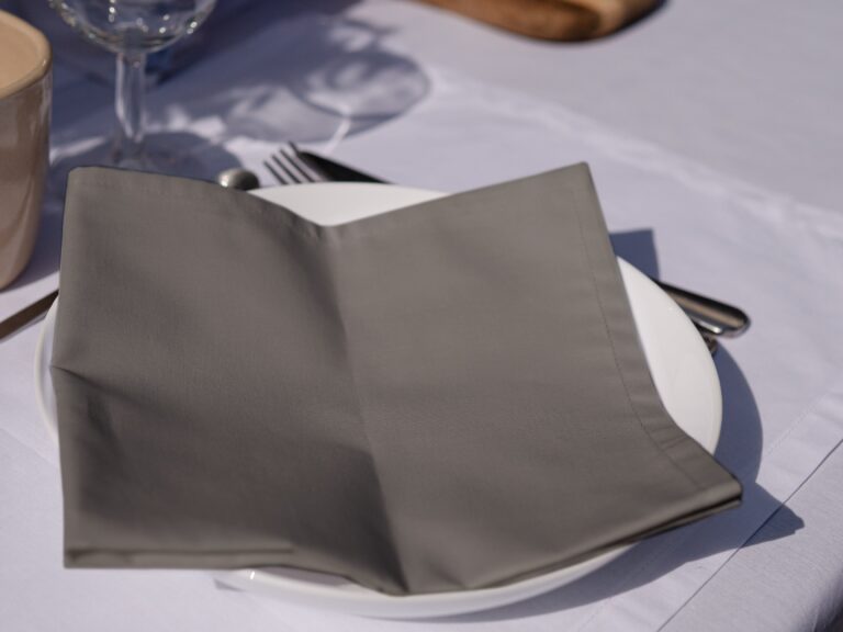 Dejorine - Serviettes de table Mensa Ecorce de noyer x2 – 40x40cm
