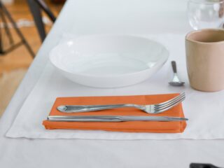 DEJORINE - Serviettes de table Mensa Mandarine impériale x2