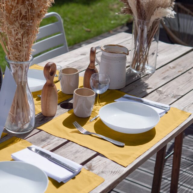 Dejorine - Sets de table Mensa Ambre doré x2