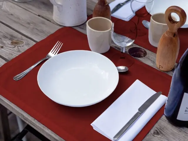 Dejorine - Sets de table Mensa Terre rouge x2