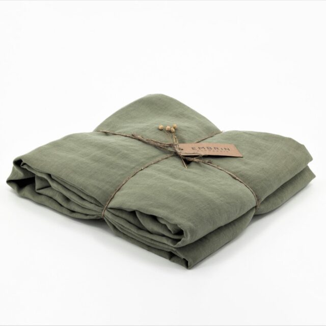Embrin - Nappe en lin - Kaki