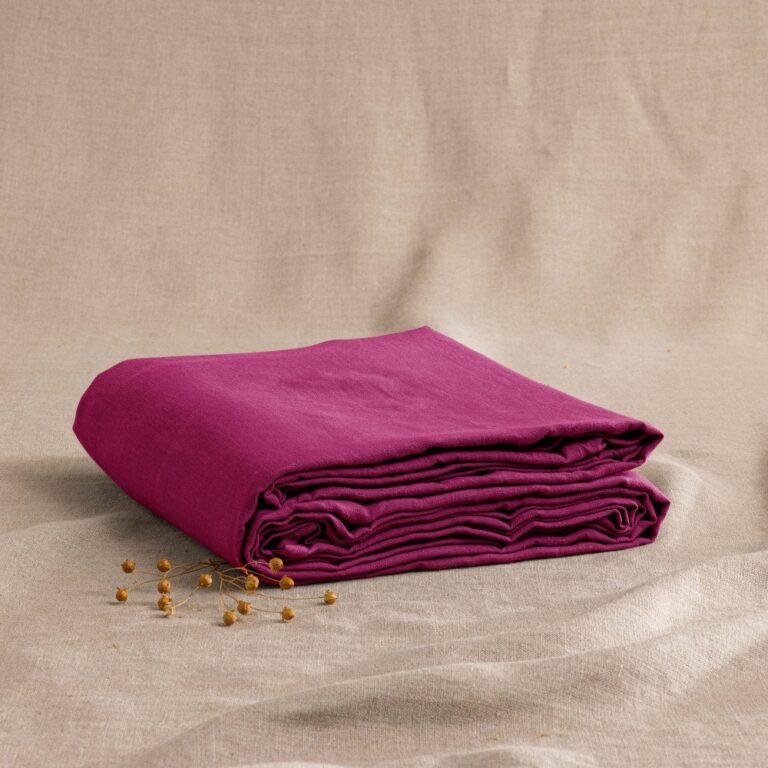 Embrin - Drap Plat en Lin - Rose