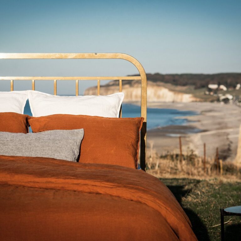 Embrin - Drap Plat en Lin - Caramel