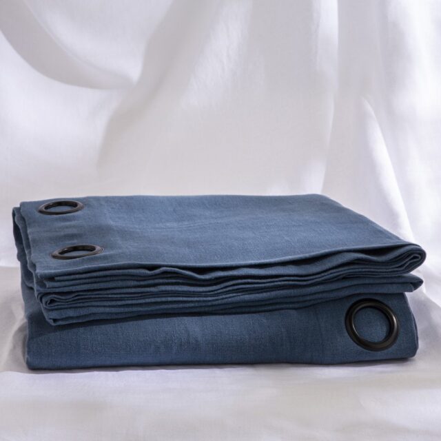 Embrin - Rideau en lin - Bleu