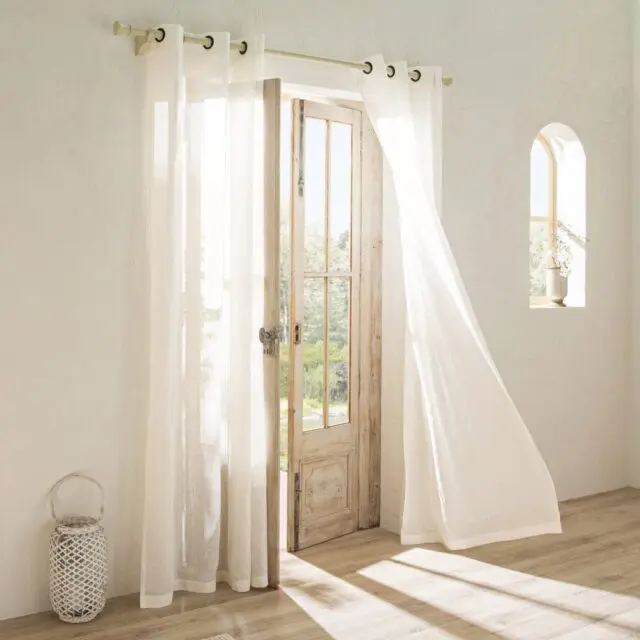 EMBRIN - Voilage en lin – Crème