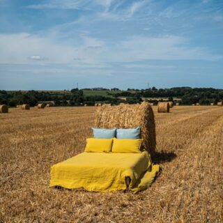 EMBRIN - Housse de Couette en Lin – Jaune