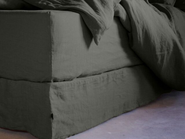 Embrin - Cache-Sommier en Lin - Kaki