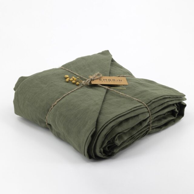 Embrin - Cache-Sommier en Lin - Kaki
