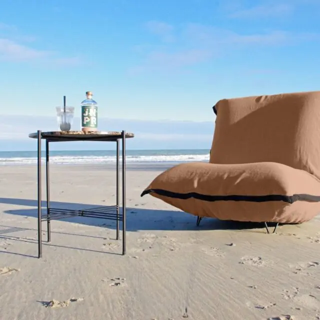 EMBRIN - Fauteuil en Lin – Cannelle