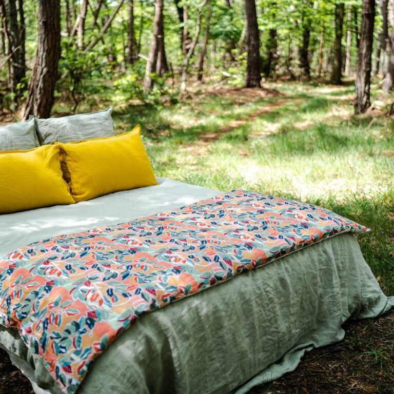 Embrin - Housse de Couette en Lin - Vert