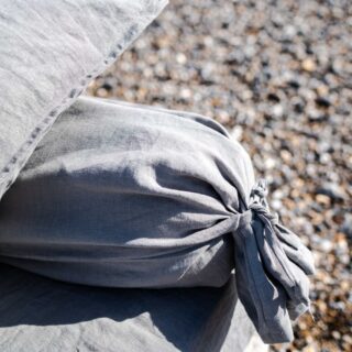 Taie de Traversin en Lin – Gris par la marque EMBRIN EMBRIN - Taie de Traversin en Lin – Gris