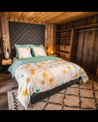Blanc de Gérardmer - Housse de couette en Percale imprimée Jonquille