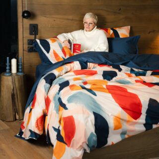 Blanc de Gerardmer - Housse de couette en Percale imprimée Pétale