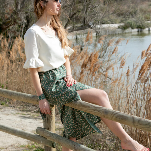 April et C - Jupe Mélanie - Sauge