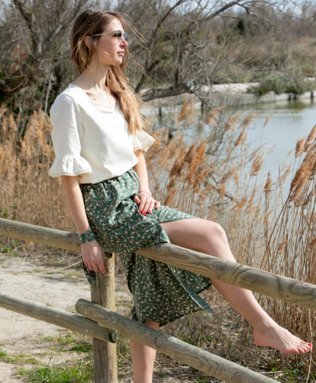 April et C - Jupe Mélanie - Sauge