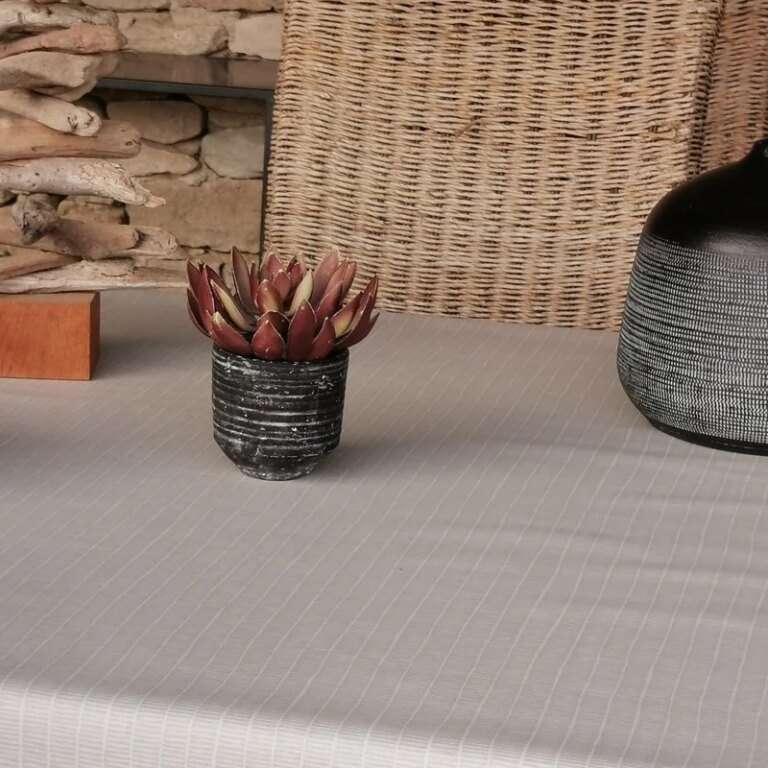 Fleur de Soleil - Nappe enduite Bambou Beige