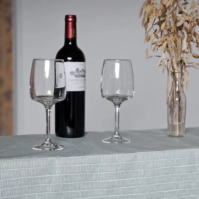 Fleur de Soleil - Nappe enduite Bambou vert