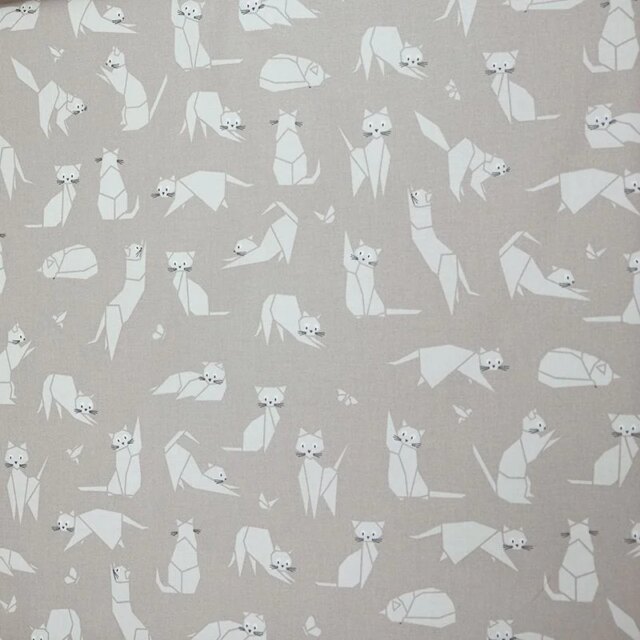 Fleur de Soleil - Nappe enduite Chats taupe