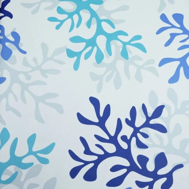 Fleur de Soleil - Nappe enduite Corail bleu
