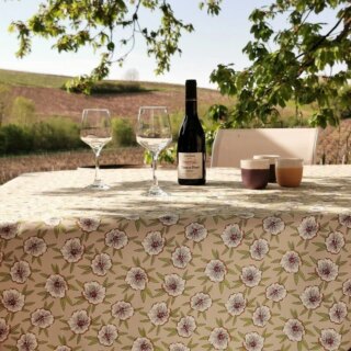 Nappe enduite Étamine par la marque Fleur de Soleil Fleur de Soleil - Nappe enduite Étamine