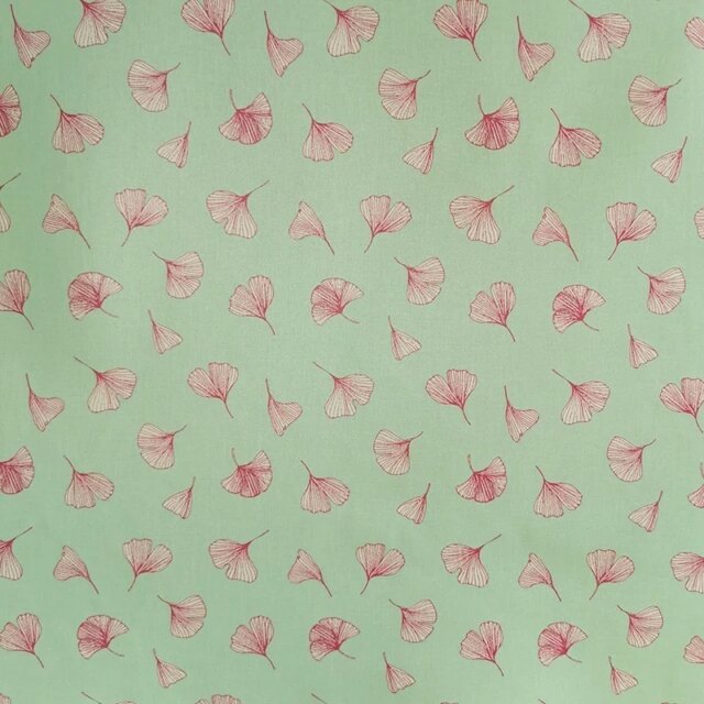 Fleur de Soleil - Nappe enduite Ginkgo Pistache