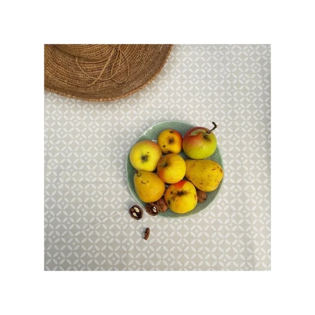 Fleur de Soleil - Nappe enduite Mosaïque Sable