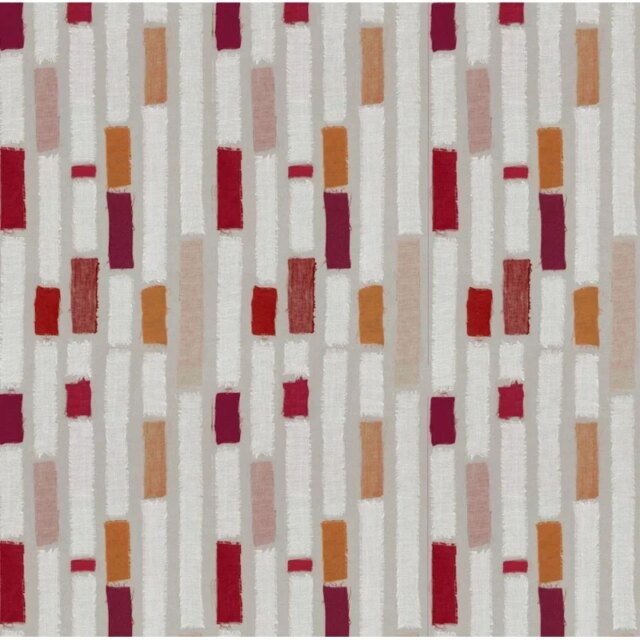 Fleur de Soleil - Nappe enduite Rayure Patch Orange