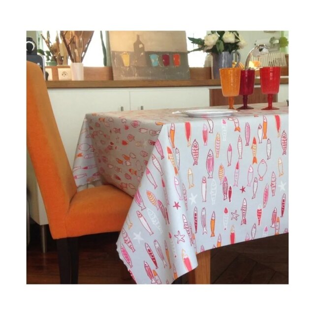 Fleur de Soleil - Nappe enduite Poissons soleil