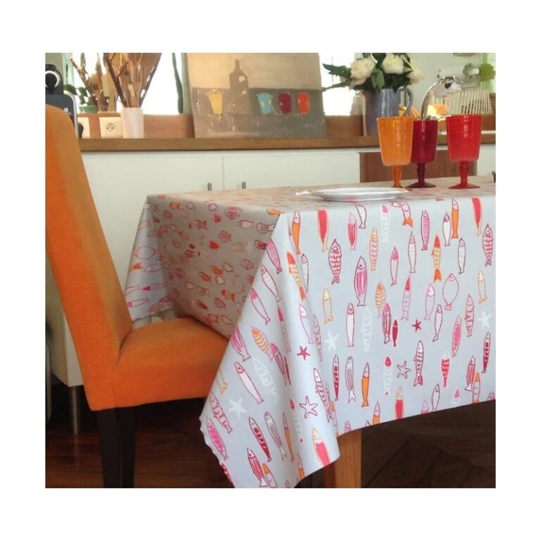 Fleur de Soleil - Nappe enduite Poissons soleil