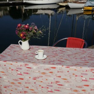 Fleur de Soleil - Nappe enduite Poissons soleil